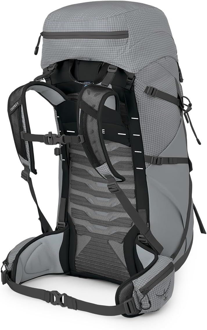 Osprey Talon Pro 40L Men's Hiking Backpack with Hipbelt, Silver Lining, L/XL