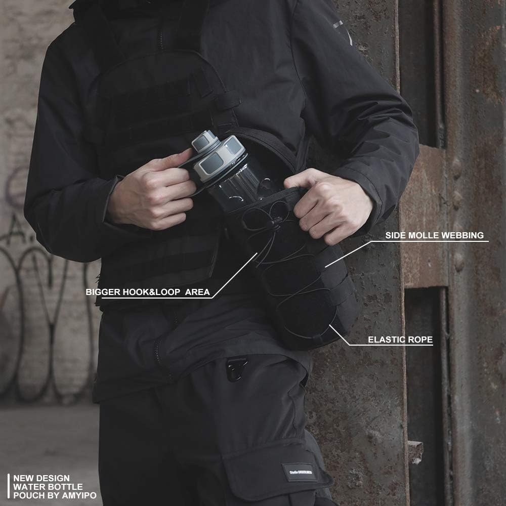 AMYIPO Water Bottle Pouch Molle Tactical Holder Storage Bag for 32oz Carrier