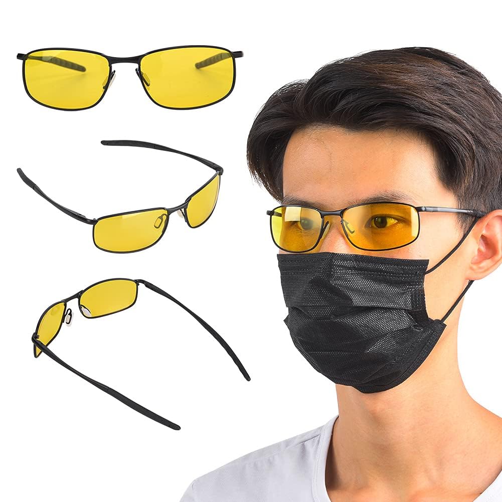 HD Polarized Sunglasses for Day Night Driving Outdoor Sports, Anti Glare Glasses with Case for Men Women