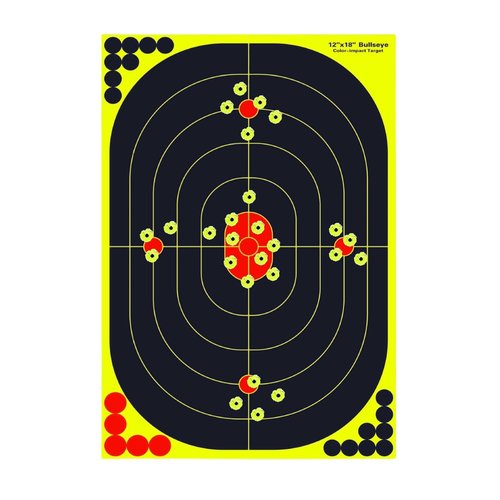 Lipulacer 12 x 18inch Splatter Shooting Targets Adhesive, Defensive Reactive Training Targets Bright Yellow for Outdoor Indoor Shooting Practice