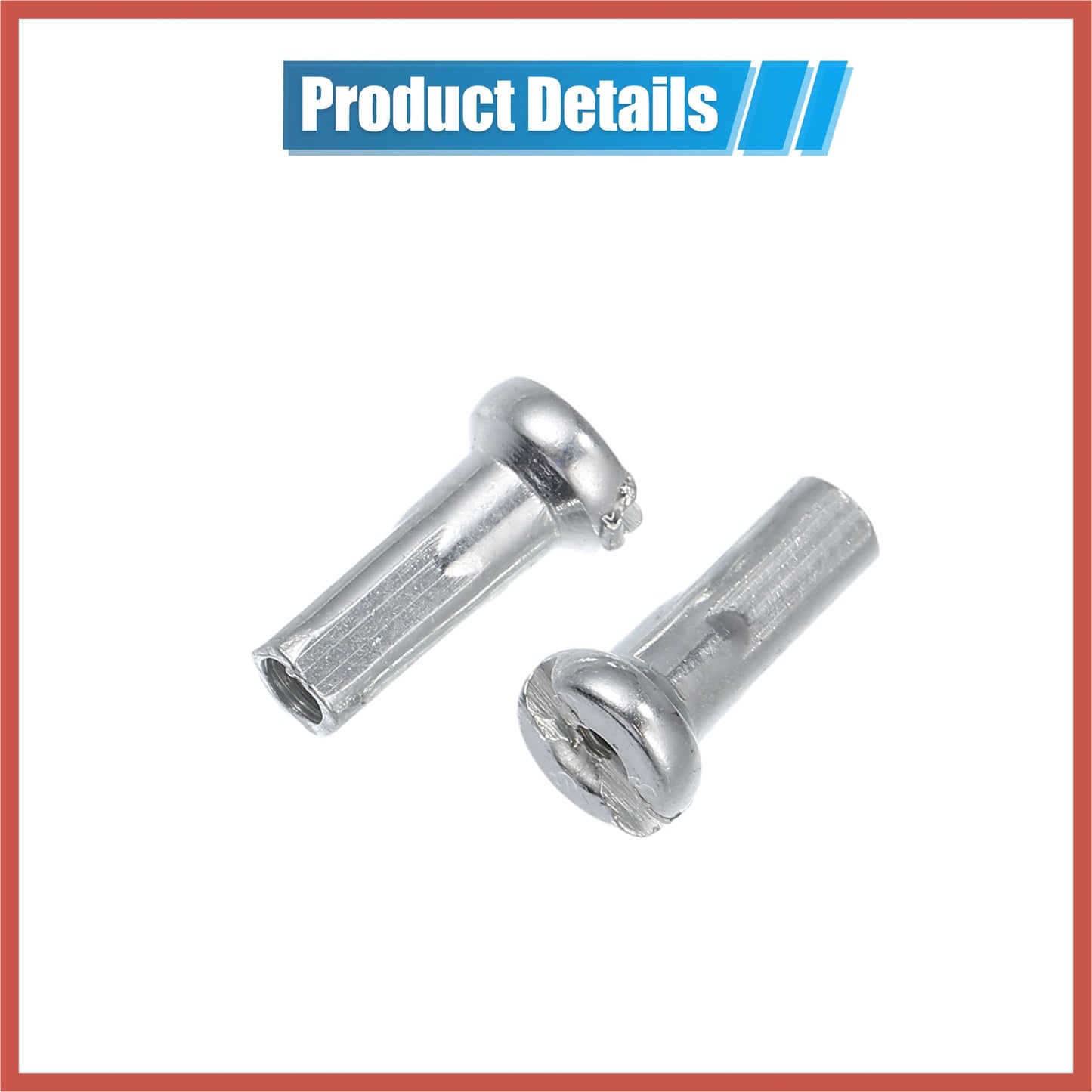 ACROPIX 24pcs 13G J Bend Bicycle Steel Spokes 288mm 11.34" Cycle Spokes with Brass Nipples Steel Spokes for Mountain Bike MTB Car Parts