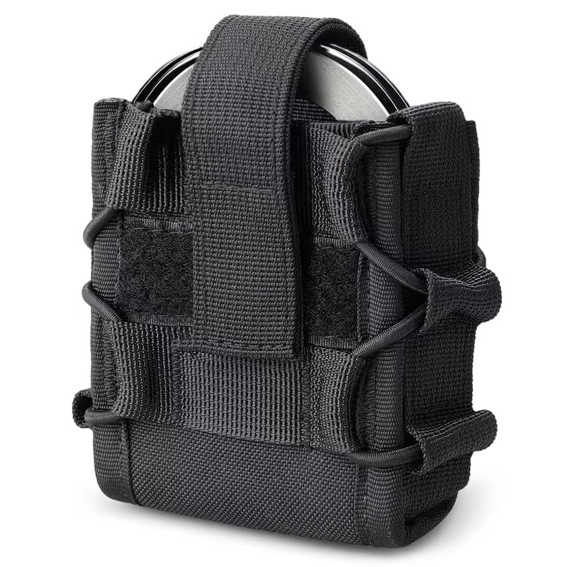 Molle Handcuff Holster, Handcuff Pouch for Duty Belt/Police Vest, Handcuffs Case Fit Asp/Hinged/Chain/Folding Rigid Handcuffs, Quick Release Cuff Holder