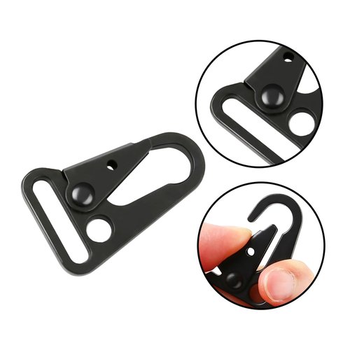 Vagocom 12 Sets Tactical Snap Hooks, 1" Small Keychain Clip with Metal Key Ring for Molle Bags,Paracord Bracelets,Use for Camping,Hiking,Traveling,Outdoor Activity