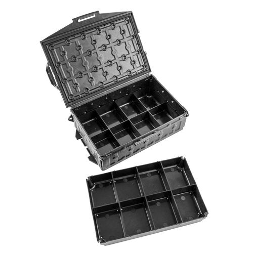 YakAttack TracPak Tray – 4x2 Half-Depth Insert | 8-Compartment Storage Trays for TracPak Box | 2 Pack with Stacking Tabs | Kayak Tackle & Tool Organizer | Made in USA