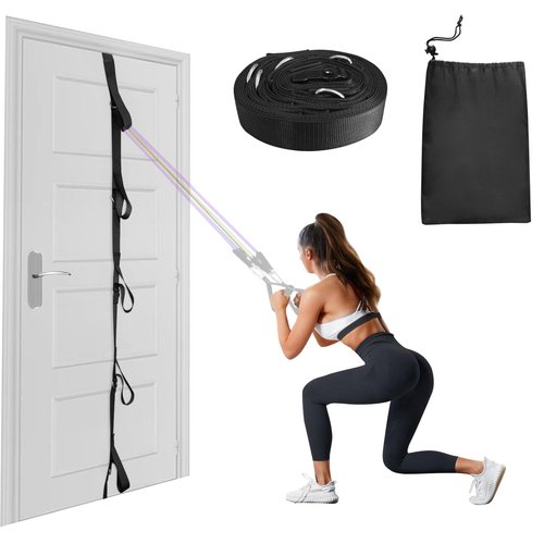 Door Anchor Strap for Resistance Bands: Portable Multi Point Resistance Band Door Anchor Strap Fitness Attachment for Gym & Home Workout
