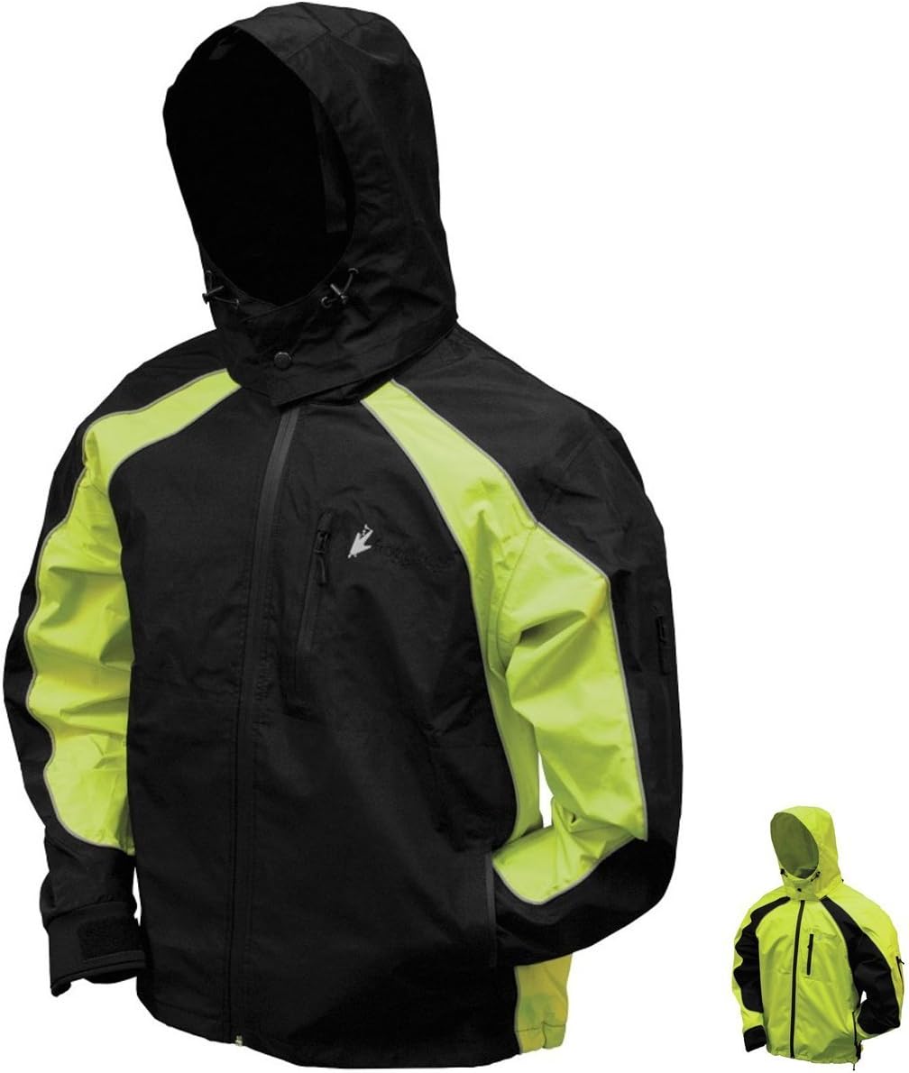 FROGG TOGGS Men's Toadz Kikker II High Visibility Reflective Waterproof Rain Jacket