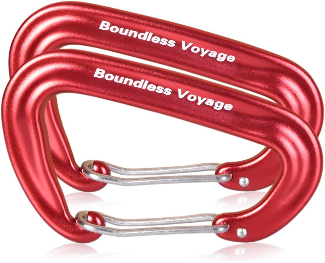 iBasingo Aluminum Alloy Carabiner Clips 12KN Keychain BV1026