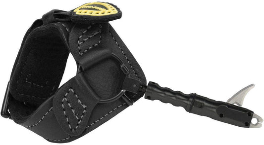 Tru-Fire Smoke Adjustable Archery Release Aid - Foldback Design, Black Wrist Strap