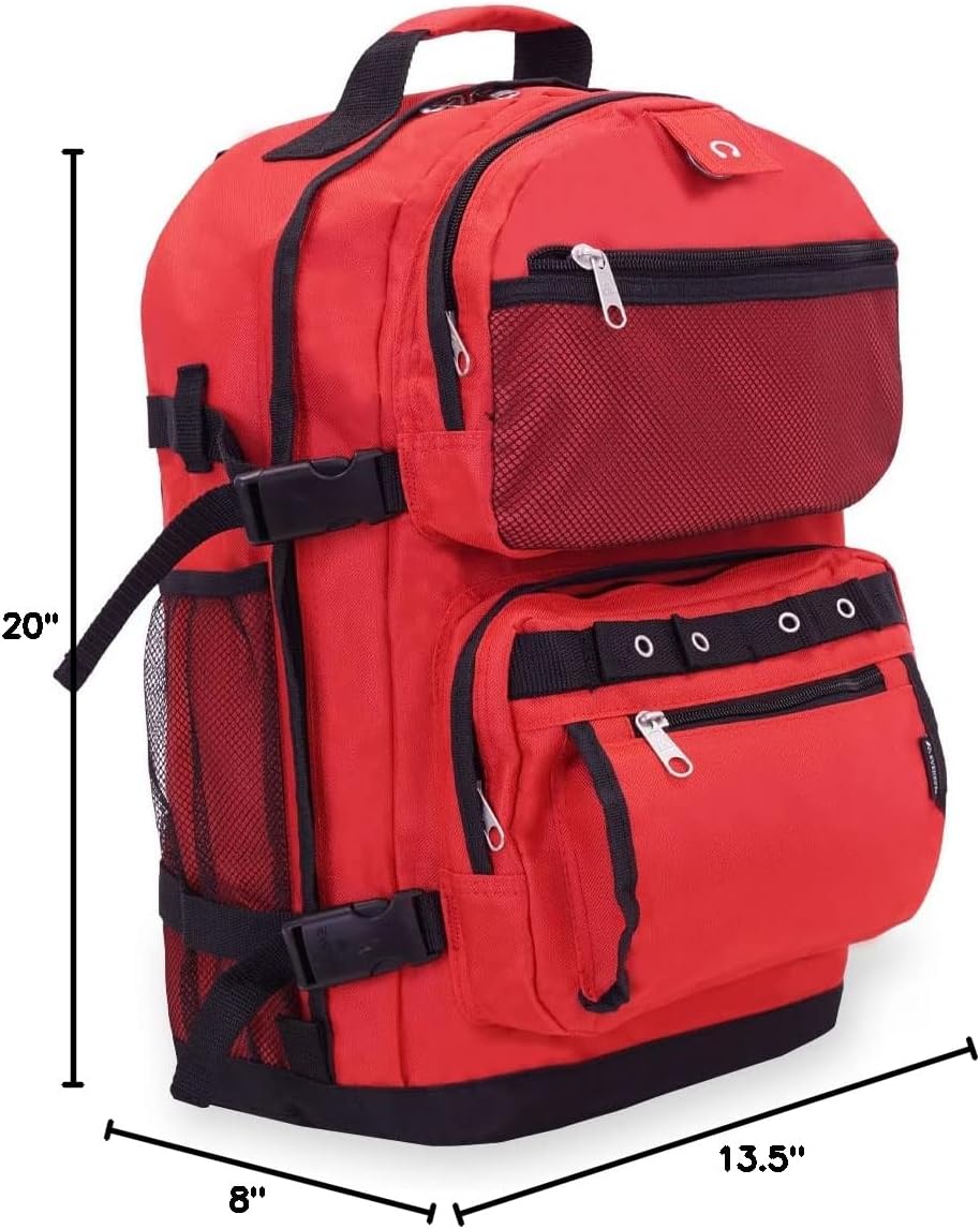 Everest Oversize Deluxe Backpack, Olive/Black, One Size