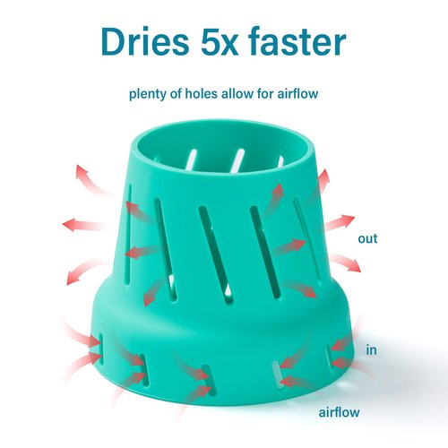 CDYJLDY Water Bottle Drying Rack: Simple Silicone Bottle Rack for Faster Drying - Portable Cup Bottle Accessories Fits for Stanley Owala Hydro Flask CamelBak Cirkul Yeti(Green 6 Pack)