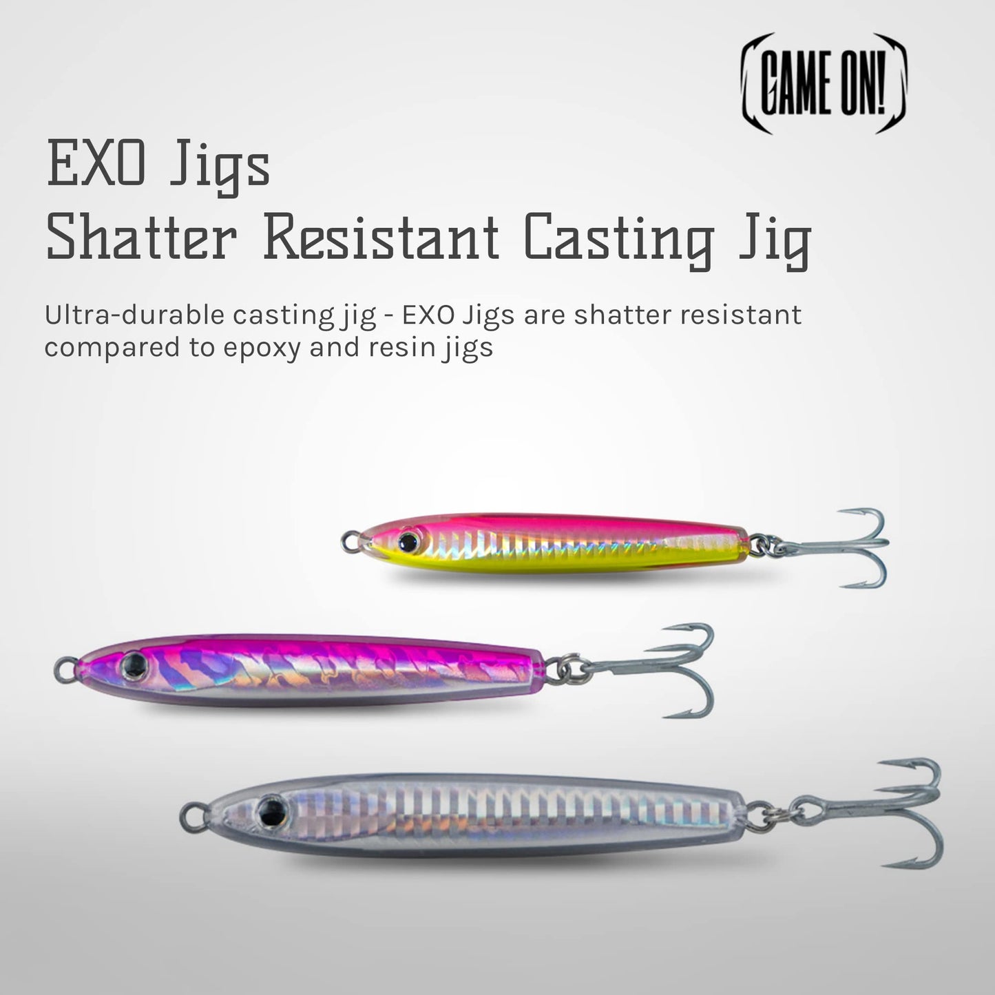 EXO Jigs™ - Shatter Resistant Casting Jig (1.0 oz (3.0 inch), Electric Chicken)