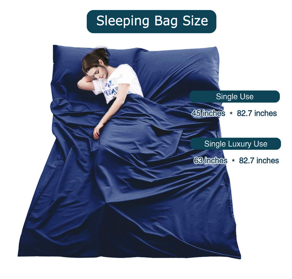 MeiLiMiYu Sleeping Bag Liner, Portable Sleep Sack Lightweight Dirt-Proof Hotel Sheet for Adult