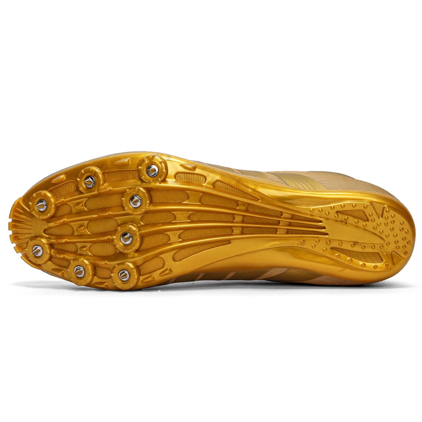 ZAKEY Mens Womens Track and Field Shoes Spikes Track Race Jumping Sneakers Professional Running Nail Spikes Shoes for Kid(37,Gold)