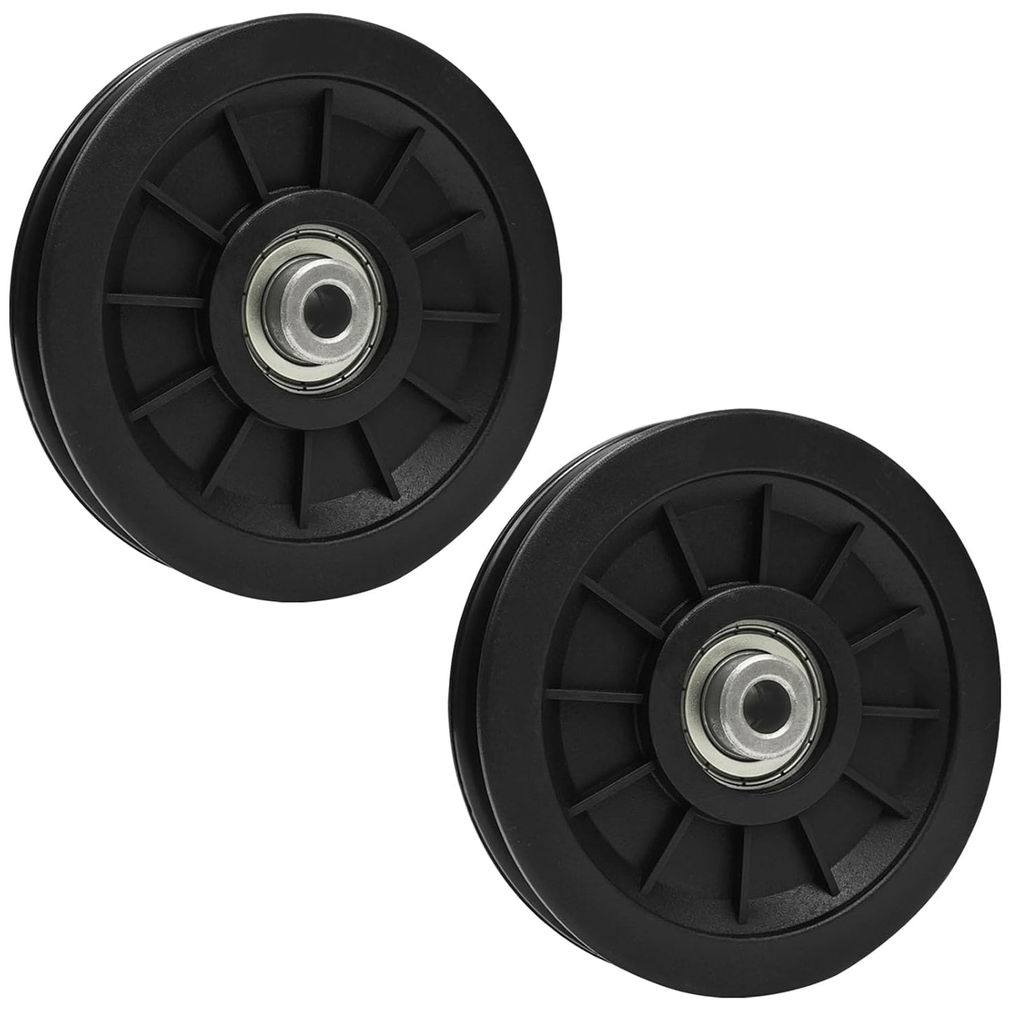90mm(3.54inch) Universal Bearing Pulley Wheel for Cable Machine Gym Equipment Part Garage Door (2 PCS)