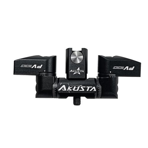 DEERACE Adjustable V-Bar Mount Double Side Bow Stabilizer Quick Disconnect for Recurve Bow and Compound Bow (Black)