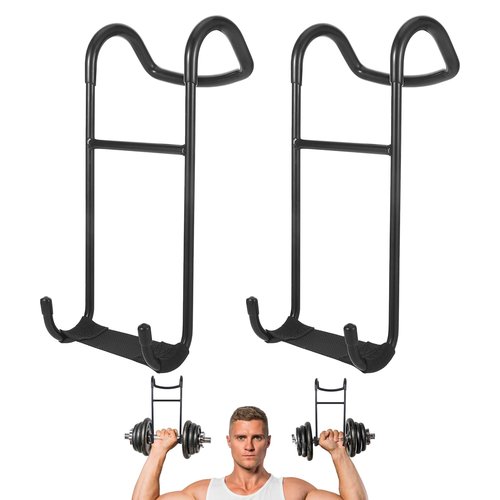 SXoonKing 2 Pack Dumbbell Spotter Hooks, 225lbs Dumbbell Rack, Barbell Rack, Barbell Holder, Strength Training Dumbbell Racks, Lifting Hooks, Dumbbell Spotter, Weight Lifting Hook, Shoulder Press