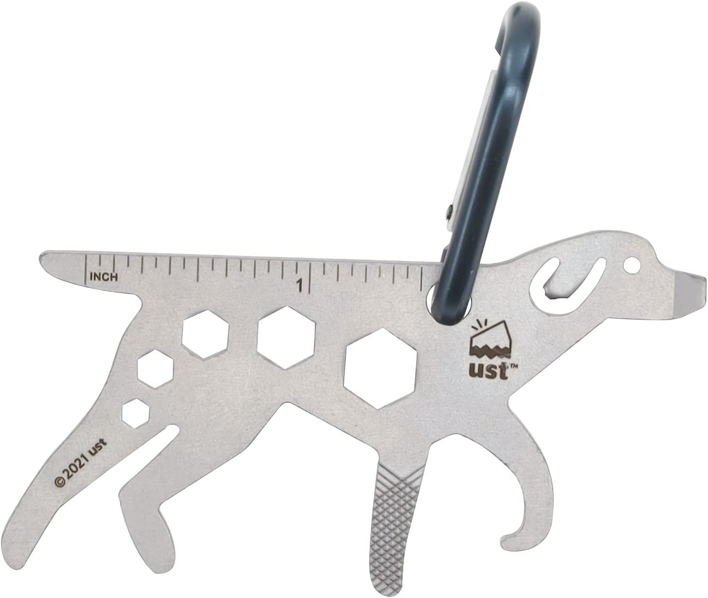 UST Tool-a-Long Multi-Tool Carabiners with Durable, Compact Stainless Steel Construction for Hiking, Kayaking, Camping, Travel and Outdoor Survival