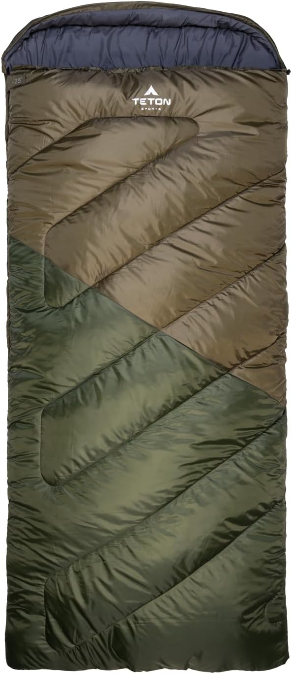 Teton Celsius XXL Sleeping Bag, Cold Weather Sleeping Bags for Adults and Kids, Camping Made Easy and Warm. Compression Sack Included, 35F, 25F, 0F, 20F Degree