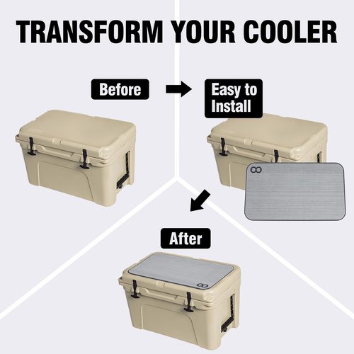 WOOWAVE EVA Mat Cooler Pad for YETI Tundra 45,Peel & Stick Application, Non Slip Comfort Accessories (Grey)