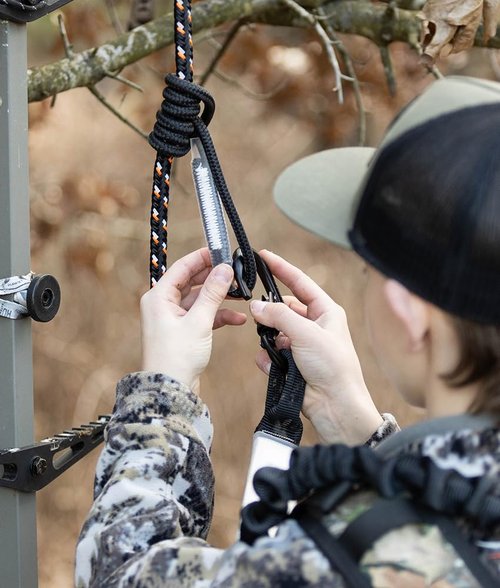 Malta Hunting Safety 30-Foot Reflective Lifeline Rope Set for Tree-Stand Hunting Safety Harness, 300 lbs. Rated