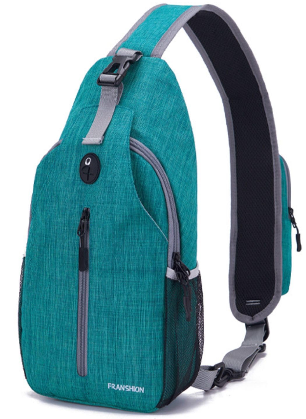 FRANSHION one strap backpack for men，sling bag for women crossbody，hiking ，small backpack，waterproof sling bag(light blue)