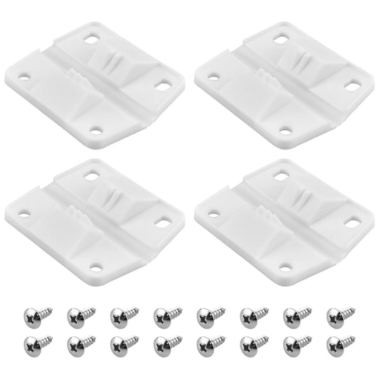 Aifeier ET 4Pcs Cooler Plastic Hinge Replacement Set, Ice Chest Hinges and Screws Kit, Compatible with 5253 6262 6270 Cooler Hinges Replacement - White