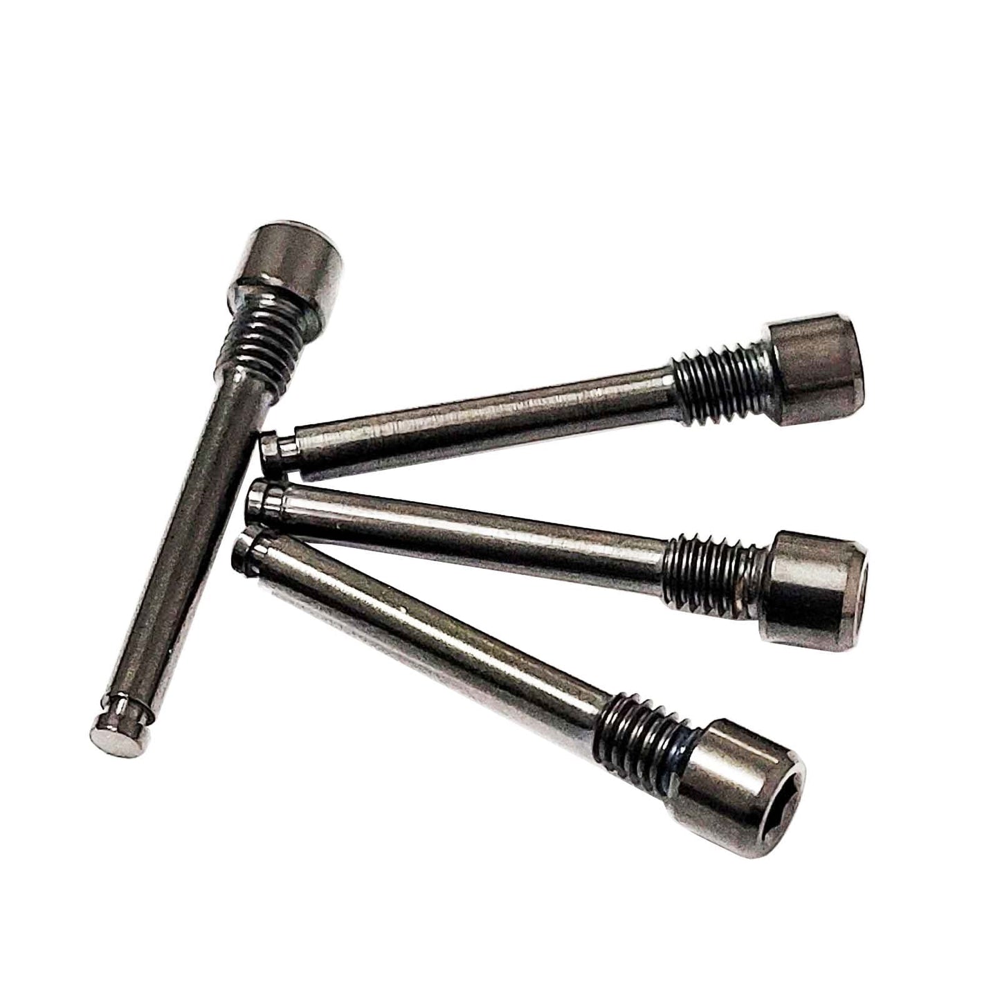 Auto-plaza 4X M4 Titanium Bolts for Bicycle Disc Brake Pad Threaded Pin Inserts Screw Disc Brake Pad Pin Axle for Threaded Hydraulic Disk Caliper