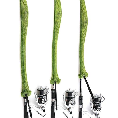 Yontree 6 Pack Fishing Rod Sleeve, Fishing Rod Cover Braided Mesh Rod Sleeves Socks, Fishing Pole Sleeve for Spinning/Casting/Sea/Fly Fishing Rod