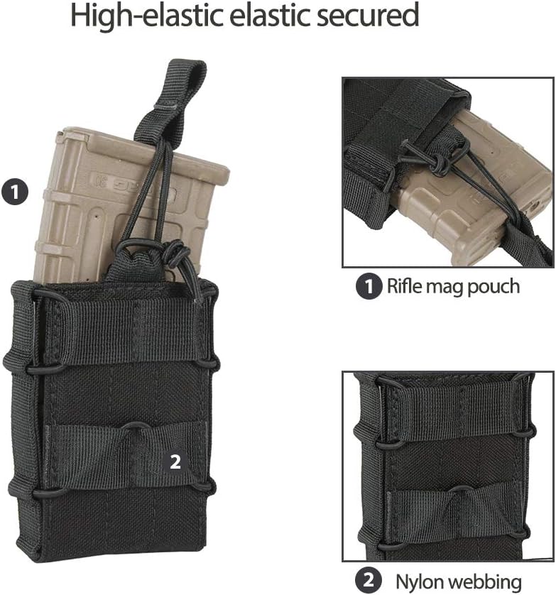 EXCELLENT ELITE SPANKER Tactical Molle Single/Double Open-Top Mag Pouch for M4 M14 M16 AR15 G36 Magazine