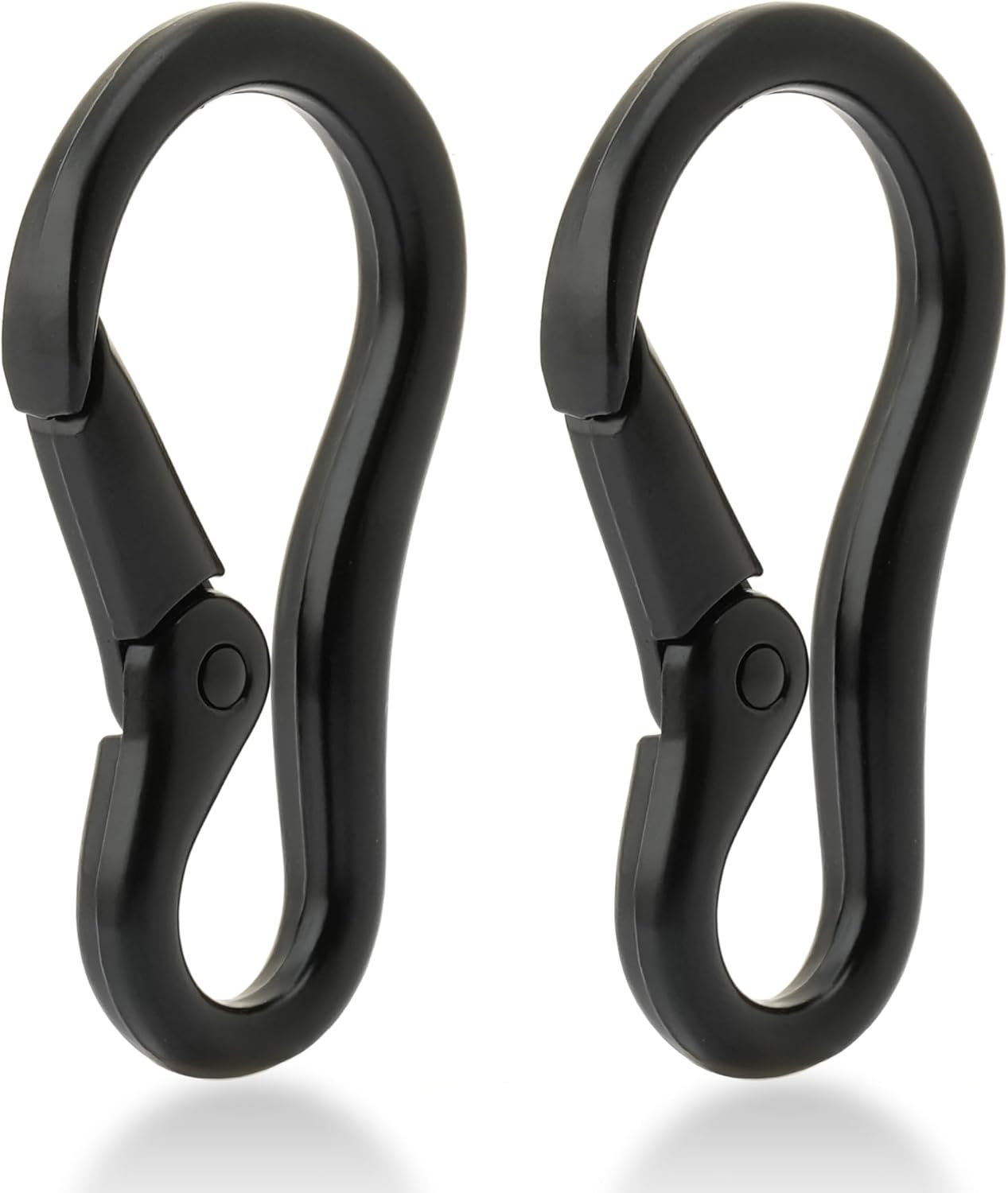 CRAFTMEMORE 2pcs 2 Inches Carabiner Spring Snap Hook Paracord Camping Keychain Accessories Push Gate Spring Clips HR8