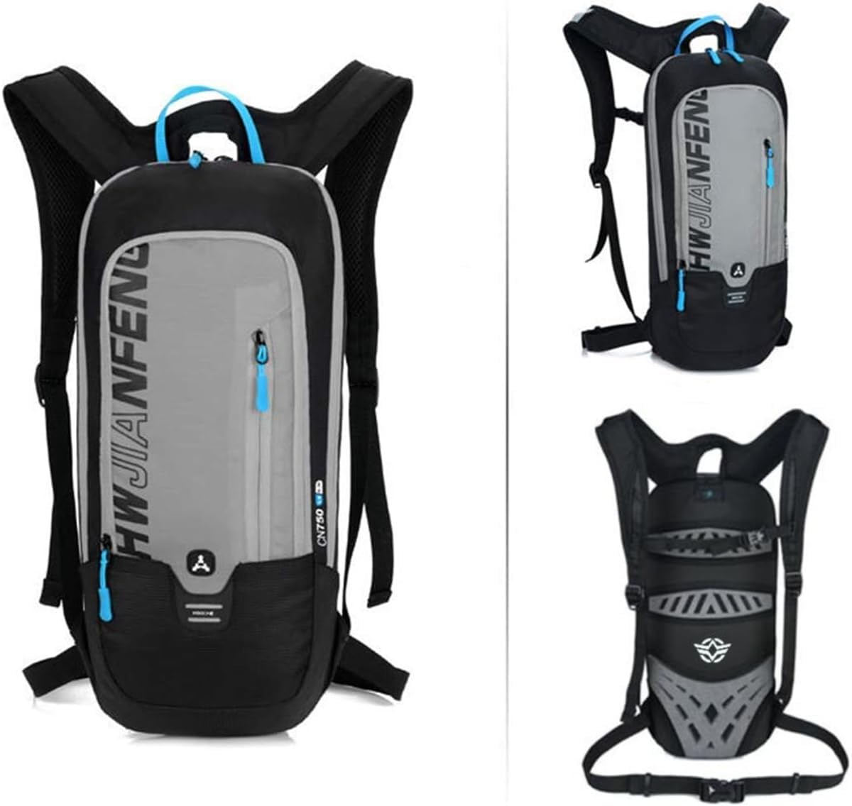 WINDCHASER Cycling Backpack, 10L Bicycle Backpack Waterproof Breathable Bag for Outdoor Travel Hiking Climbing Biking Running Skiing (Black)