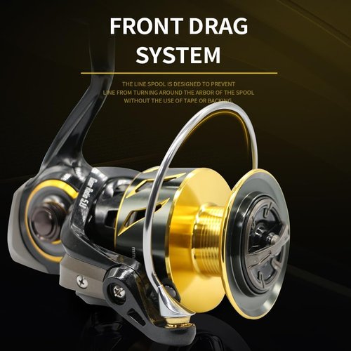 Rooblinos SW Long Shot Jigging Spinning Reel, Saltwater Big Fishing 6000/8000 Surf Reel,10+1 BB, 66LB Max Drag, Ultra Light, Inshore Offshore Surf Reel (8000)