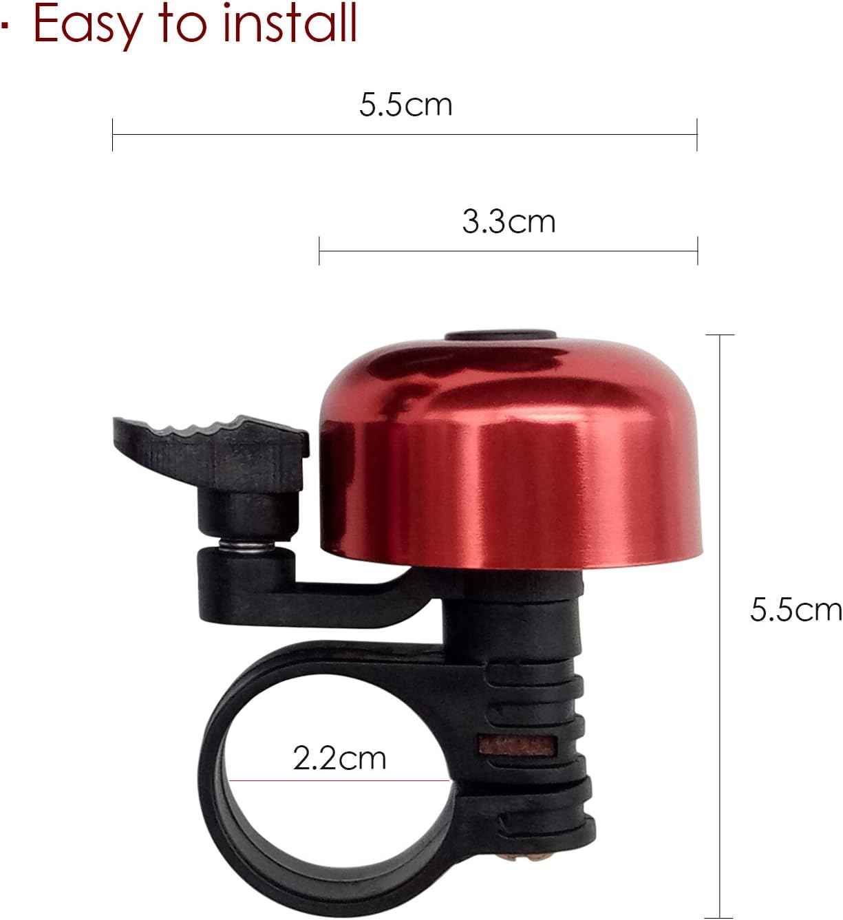 Alloy Bicycle Handlebar Bell - 6 Colors Loud Cycling Alarm Ring for Safety