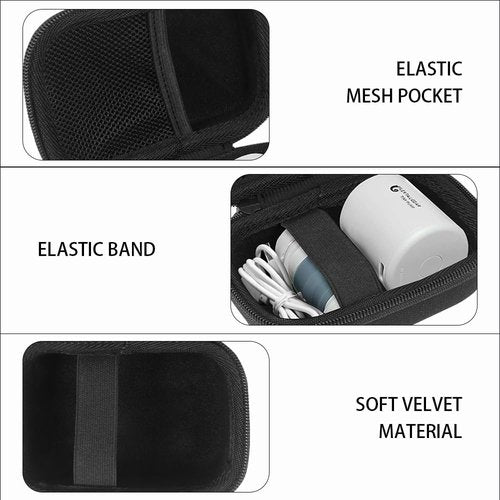 Leayjeen Case Compatible with FLEXTAILGEAR Portable Air Pump MP2 Pro/TINY Electric Air Pump, Holder for Max Pump 2 Pro Mattress Pump, Box with Mesh Pocket for 5Pcs Nozzle and Charging Cable（Case Only）