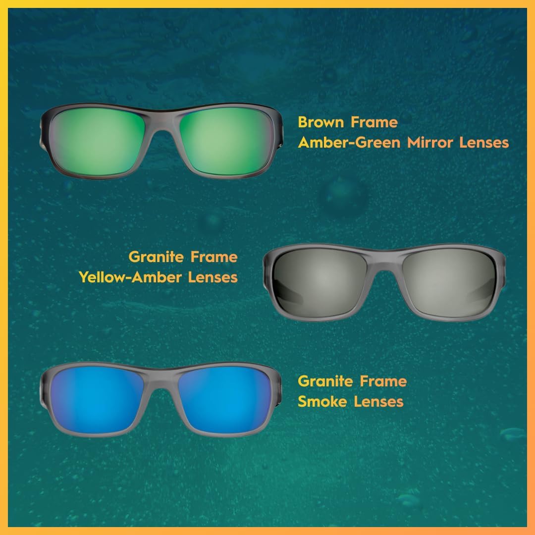 Flying Fisherman Last Cast Polarized Sunglasses with AcuTint UV Blocker for Fishing and Outdoor Sports