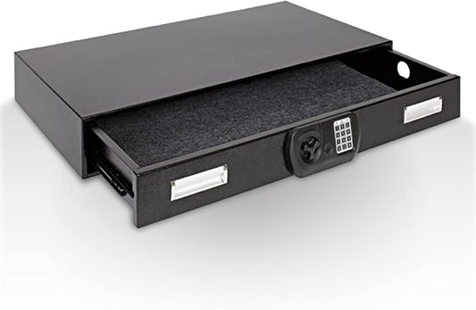 SnapSafe Under Bed Safe, Large – Under Bed Gun Safe for Firearms, Ammunition and Valuables – Fits in Trunk of Small SUVs – Easy Access, Out of Sight, Space Saving – Black, 40 x 6 x 22 Inches