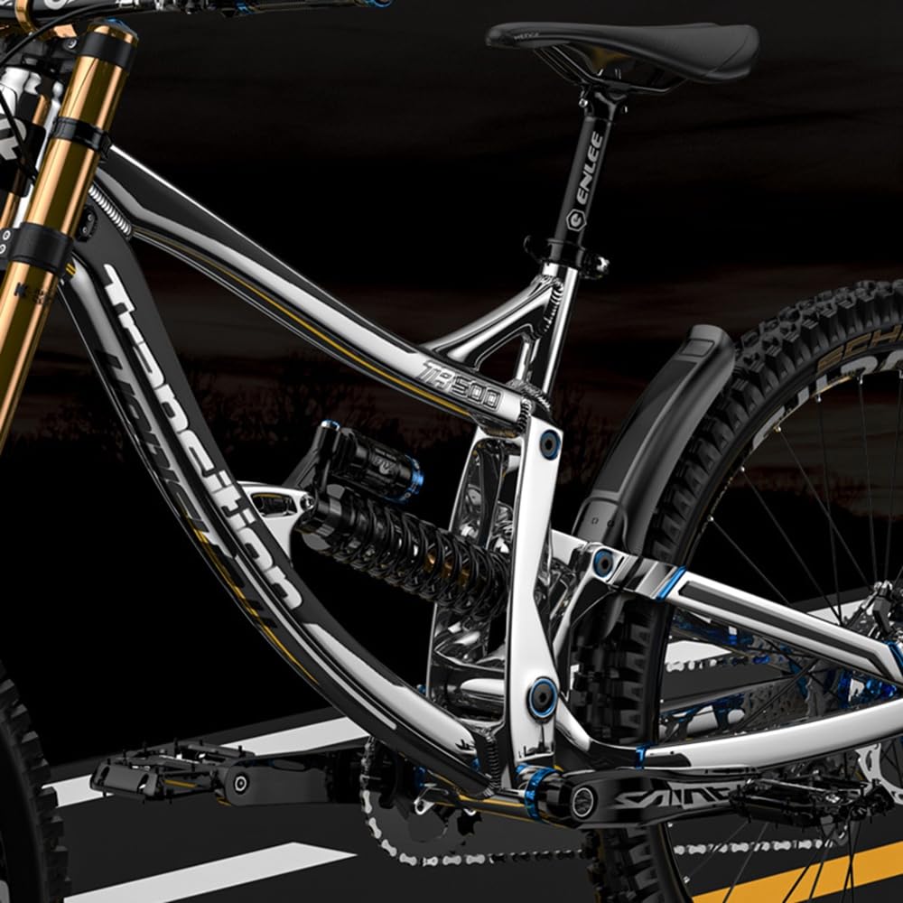 JSCARLIFE Universal MTB Mudguards Set - Adjustable Front/Rear Bicycle Fenders for 20"-29" Wheels, Fat Tire & Gravel Bikes, w/12 Heavy-Duty Zip Ties