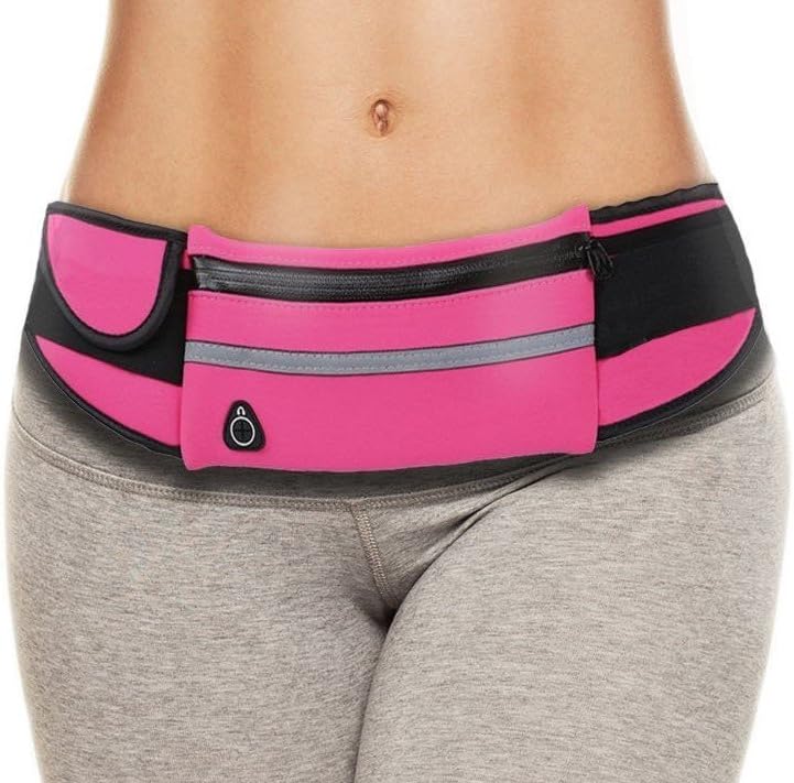 Running Belt Waist Pack - Water Resistant Runners Belt Fanny Pack for Hiking Fitness – Adjustable Running Pouch for Phones iPhone Android