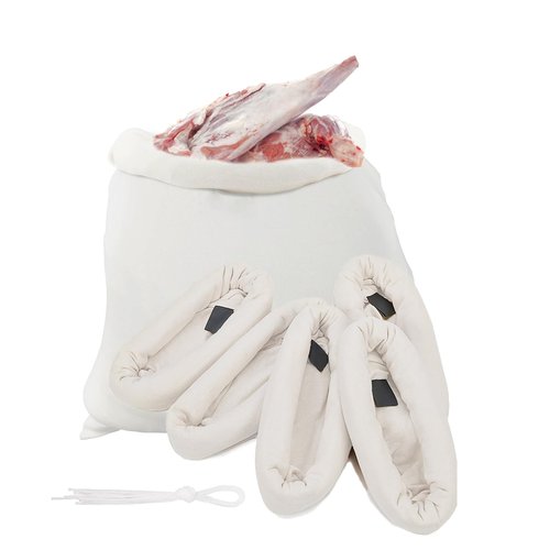 Eivzzt 5 Pack Game Bags Elk Reusable Breathable,Elk Game Bags for Meat with Reflective Tags,Wild Game Bags Deer Hunting Rolled Heavy Duty Quarter Bags, for Elk, Deer, Caribou,and Moose