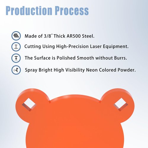 BLANCOHABIL 3/8" Thick 4" AR500 Steel Target - Your Ideal and Durable Partner for Shooting Practice