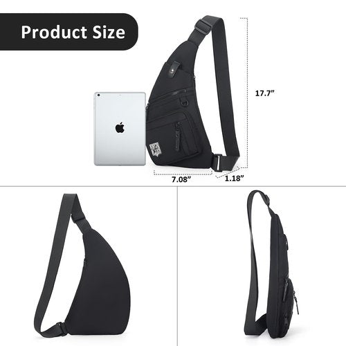 Peicees Small Sling Bag For Men Women Crossbody Bag for Travel - Lightweight and Anti-Theft