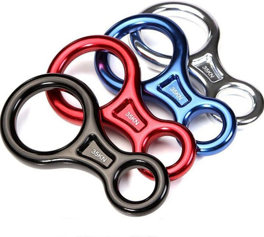 35KN Titan Figure 8 Belay Device - Heavy Duty Climbing Descender for Rigging