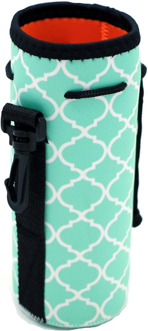 Water Bottle Sleeve, Carrier Cover Neoprene Water Bottle Drawstring Insulator Cooler Sleeve Bag