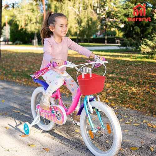Tricycle Basket, Kids Bike Bag for Girls Boys Toddler, Front Handlebar Scooter Balance Bicycle Trike Small Saddlebag with Screw-Free Hanging Hooks, Plastic Detchable Storage Container Accessories, Red