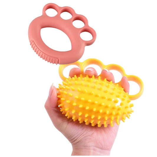 Hand Exercise Ball & Hand Grip Strengthener for Stress Relieve, Strength, Flexibility, Stroke Recovery, Arthritis, Anxiety, Physical Therapy and Muscle Massage as Rehabilitation Training Equipment, Set of 2