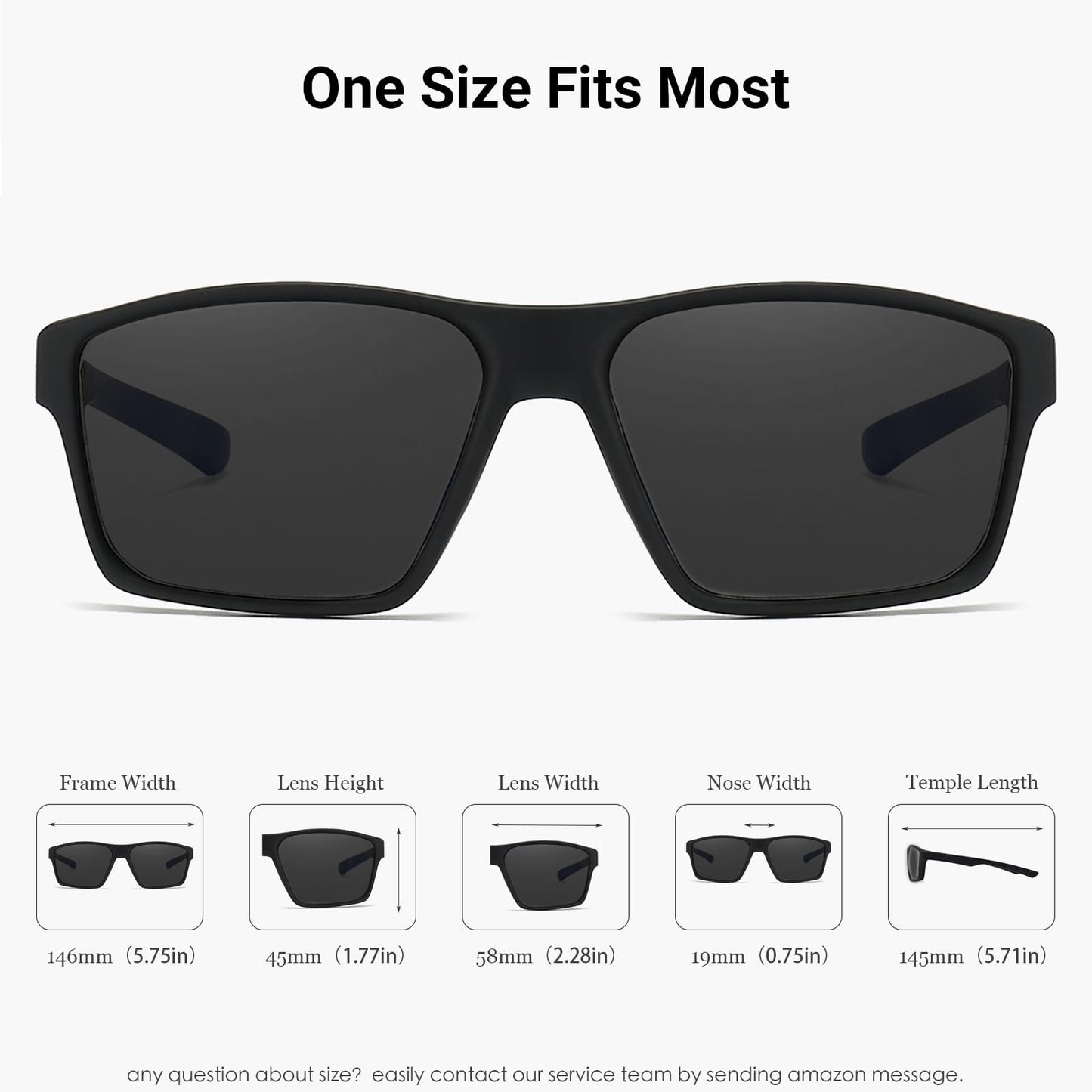 ANRRI Sports Sunglasses for Men Polarized Driving Sunglasses Lightweight Tr90 Frame for Cycling Fishing Running
