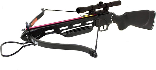 Manticore SAS 150lbs Crossbow with Scope, Extra Arrows and Rope Cocking Device