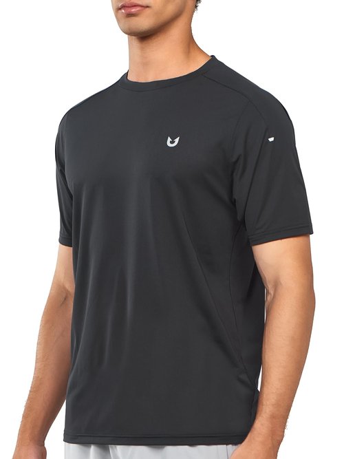 NORTHYARD Men's Athletic Running T-Shirts Quick Dry Workout Shirts Short-Sleeve Sports Gym Tee Tops Performance Activewear Black XL