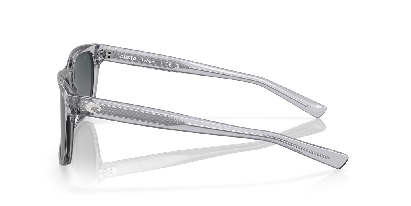 Costa Man Sunglasses Shiny Light Crystal Gray Frame, Gray Gradient Lenses, 55MM