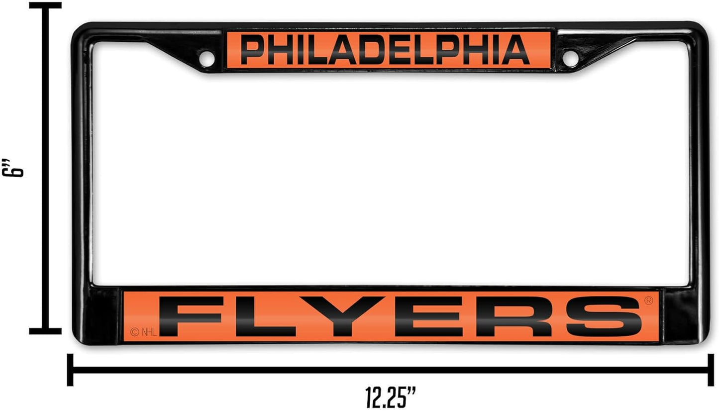 NHL Detroit Red Wings Laser Cut Chrome Frame - 12" x 6" Car Accessory